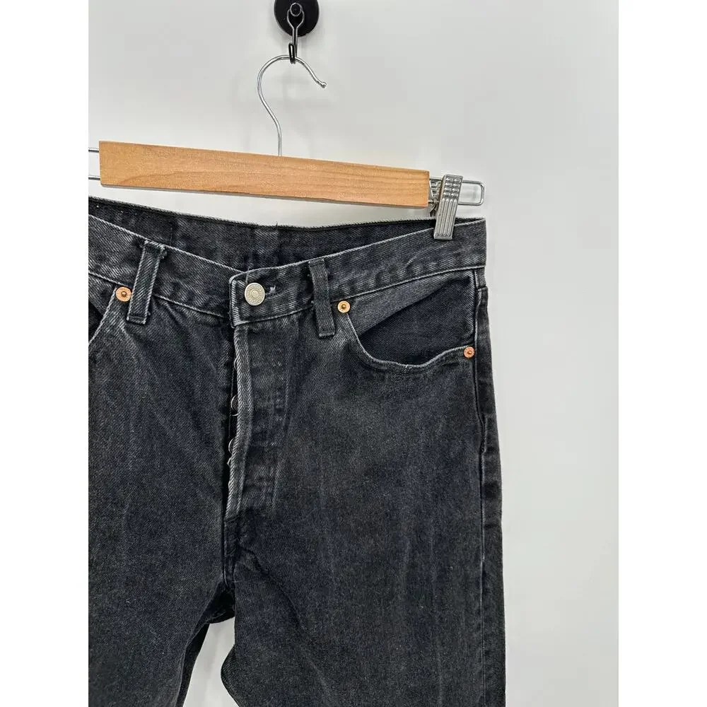 Vtg‎ Levi's 501 1980s Denim Jeans Men 30x31 Button Fly Raw Hem Made in USA #552
